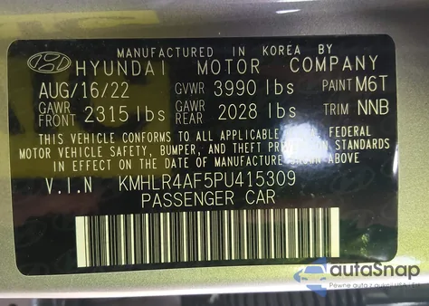 2023 Hyundai Elantra N Line from USA, damaged, VIN KMHLR4AF5PU415309